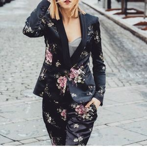 Zara embroidered blazer and pants